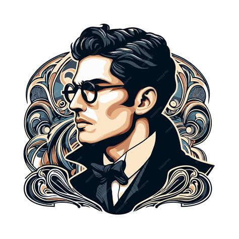 Premium Vector Vector Of Handsome Man With Jacket And Glasses