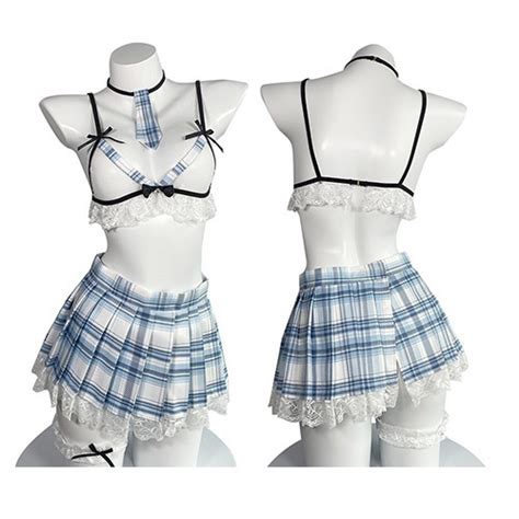 Jual Wanita Lingerie Seksi Anime Cosplay Bikini Set Kostum Jepang Siswi