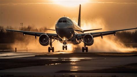 Un Avión Despegando En El Cielo El Rugido Del Motor Llenando El Aire