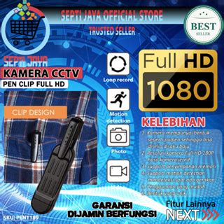 Jual T189 Kamera Clip Mini T189 Perekam 1080P HD Kamera Pengintai