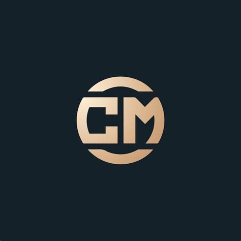 Premium Vector Cm Initial Letter Logo Design Vector Image