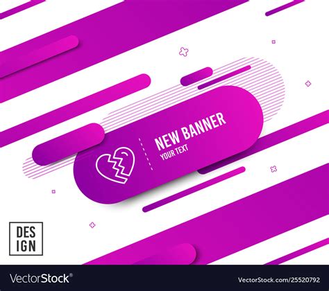 Break Up Love Line Icon Divorce Sign Royalty Free Vector