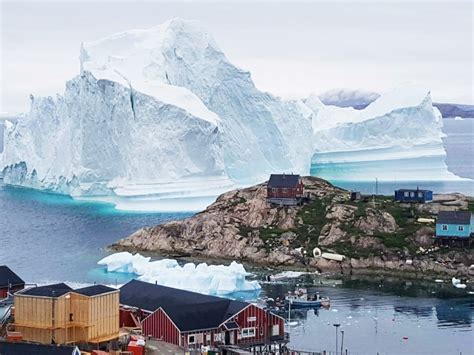 A Giant Iceberg Grounded Itself Near A Greenland Town Wired