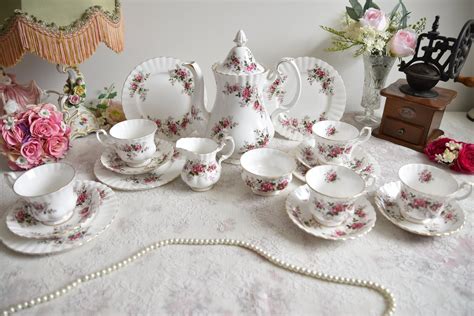 Royal Albert Tea Set Vintage Floral Tea Set Royal Albert Lavender Rose England Tea Cup Set ...