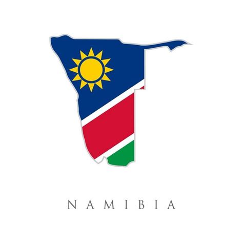 Namibia Flag Map