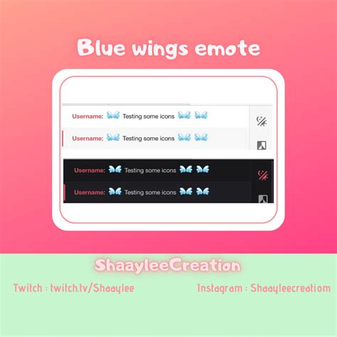 Blue Wings Emote For Twitch 112x112 56x56 28x28 Twitch Etsy