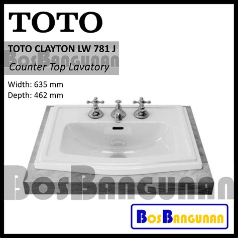 Jual Wastafel Counter Top Toto Lw781j Wastafel Meja Toto Lw 781 J