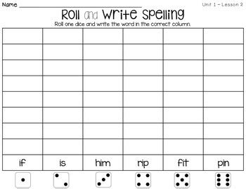 Journeys First Grade Spelling Roll And Write By Primary Basics Tpt