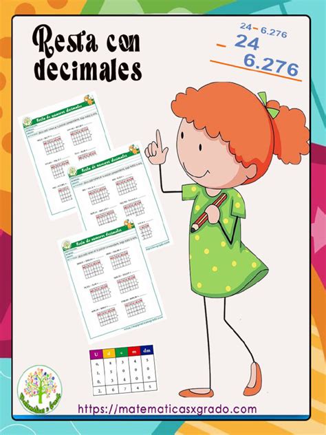 Ejercicios De Restas Con Punto Decimal Pdf