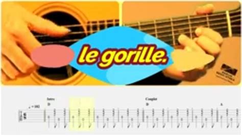 Le Gorille Guitar Tabs Cover Georges Brassens YouTube