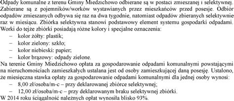 Analiza Stanu Gospodarki Odpadami Komunalnymi Na Terenie Gminy