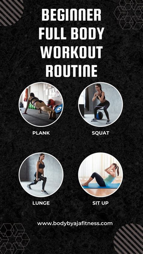 Beginner Full Body Workout Routine No Equipment Needed Etsy