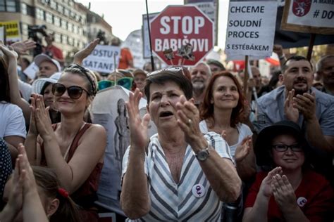 Tens Of Thousands Take To Prague Streets Demanding Billionaire Pm