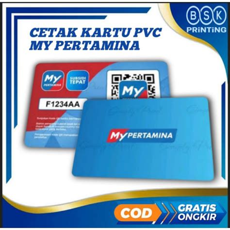 Jual Cetak Kartu Pvc My Pertamina Kartu Bercode Pertamina Id Card