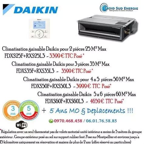 Climatisation Gainable Inverter Daikin Fdxm Et Fba