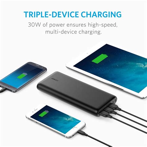 Anker Powercore 26800 Portable Charger 26800mah External Battery With Dual Input Port And 3 Usb