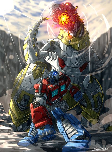 Optimus Vs Grimlock by naguarama on DeviantArt