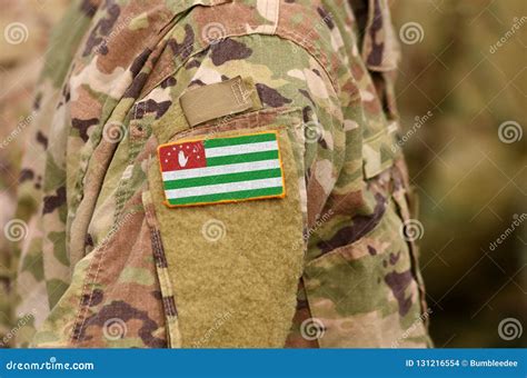 Republic of Abkhazia, Flag on Soldiers Arm. Abkhazia Troops Col Stock ...