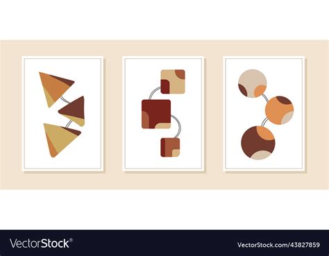 Set Of Minimalist Geometric Art Posters Royalty Free Vector