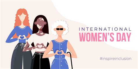 International Womens Day Banner Poster Inspire Inclusion Campagne Group Of Women In