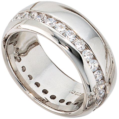 Damen Ring Mit Zirkonia Echt Silber