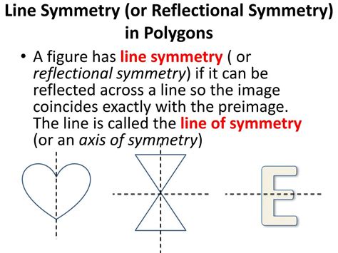 PPT Line Symmetry Or Reflectional Symmetry In Polygons PowerPoint