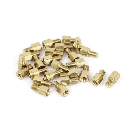 M4x66mm Femalemale Threaded Brass Hex Standoff Pillar Spacer Coupler Nut 25pcs