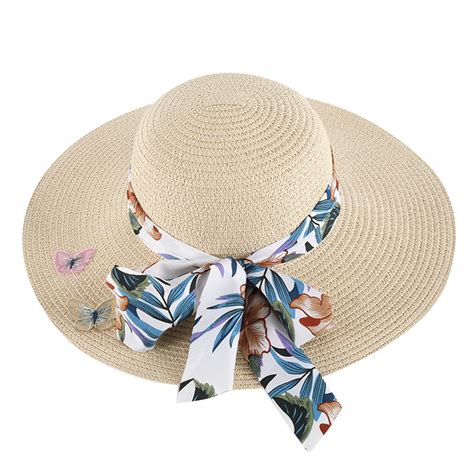 Yuehao Accessories Summer Hats For Women Wide Women Straw Beach Hat