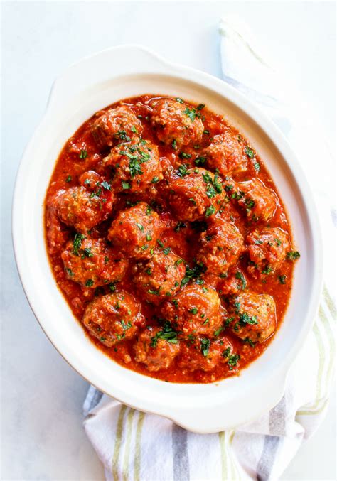 Slow Cooker Turkey Meatballs In Marinara The Whole Cook