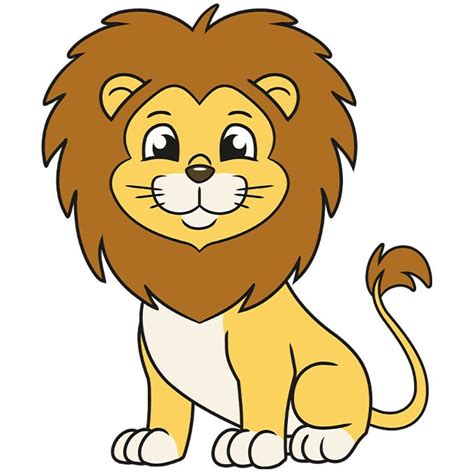 How To Draw An Easy Cartoon Lion Really Easy Drawing Tutorial Lion