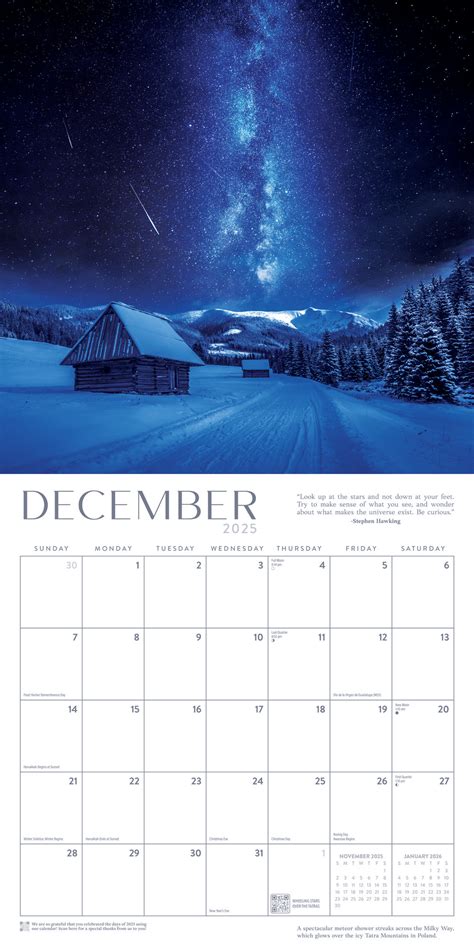 2024-2025 Stargazing INTERACTIVE Wall Calendar - Marble City Press