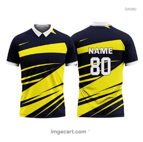 Cricket Jersey Design Black With Yellow Pattern Imgecart