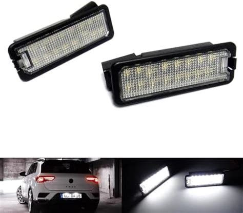 X Led Rear Licence Number Plate Light White Canbus For Amarok Beetle