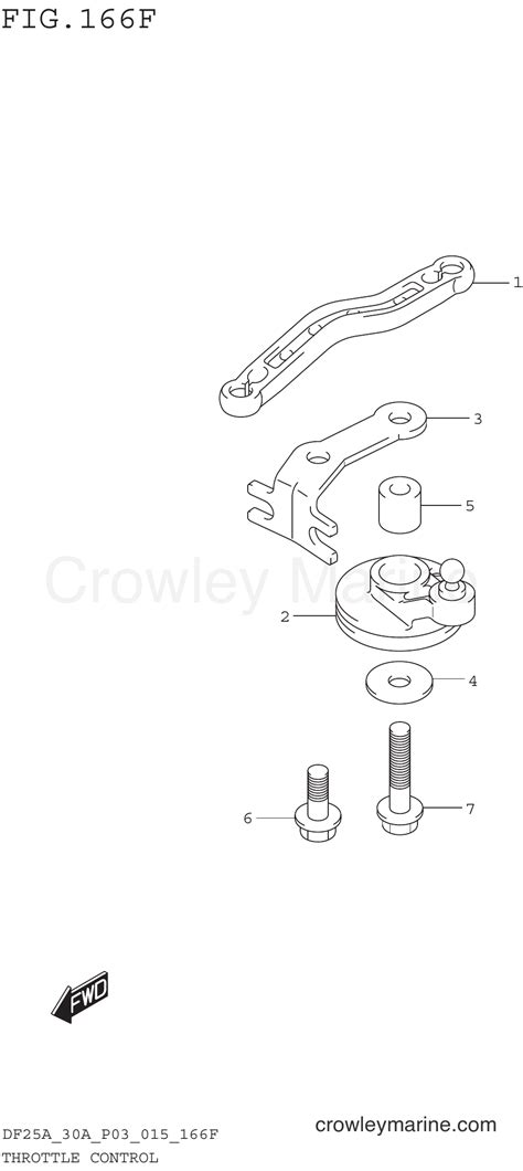 THROTTLE CONTROL DF30ATH P03 Serial Range Four Stroke Outboard 25