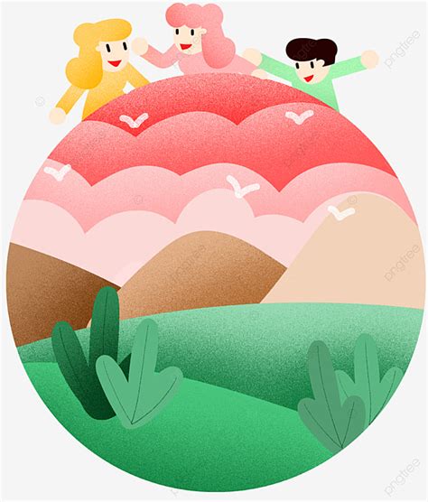 Small Fresh Hd Transparent Spring Small Fresh Green Illustration Sky