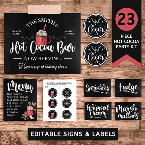 Hot Cocoa Sign Etsy