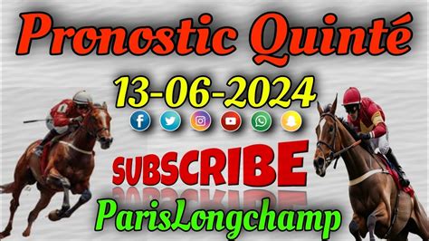 Pronostic Quint Jeudi Juin Parislongchamp Youtube