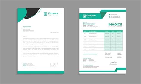 Premium Vector Corporate Modern Letterhead And Invoice Design