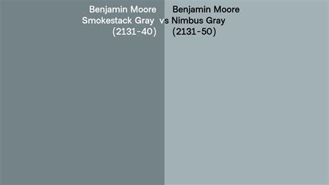 Benjamin Moore Smokestack Gray Vs Nimbus Gray Side By Side Comparison