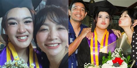 Potret Hesti Purwadinata Hadir Di Wisuda Anak Sambung Keduanya Dekat