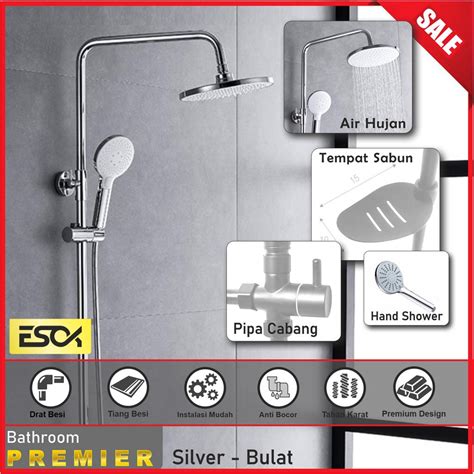 Jual Shower Mandi Satu Set Shower Silver Shower Full Set Shower