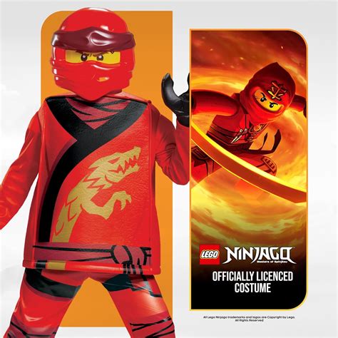 Disguise Offizielles Lego Ninja Ninjago Kostüm Kinder Jungen Kai Rot