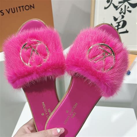 Louis Vuitton Lock It Flat Mule Pink For Women TemafesUS