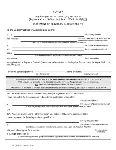 Form 7 Fill Out Sign Online And Download Printable Pdf Queensland Australia Templateroller