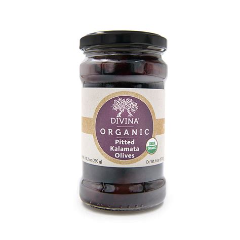 Divina Jars Organic Pitted Kalamata Olives EURO USA