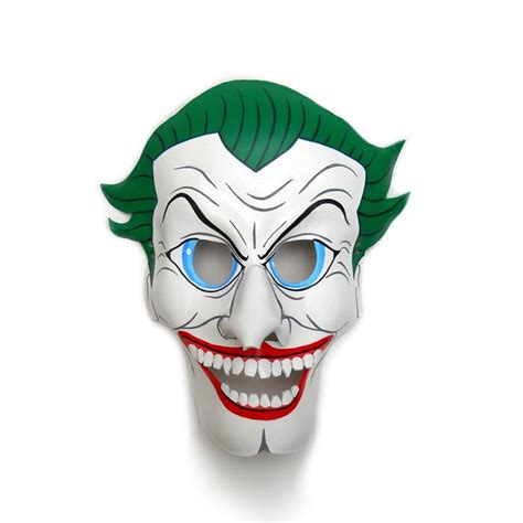 The Joker Batman Leather Masks Villain Comic White Green