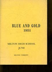 Milton High School - Blue Gold Yearbook (Milton, VT), Covers 1 - 6