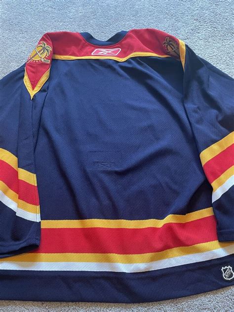 Reebok Team Issued Florida Panthers Authentic Nhl Hockey Jersey 56 Blue