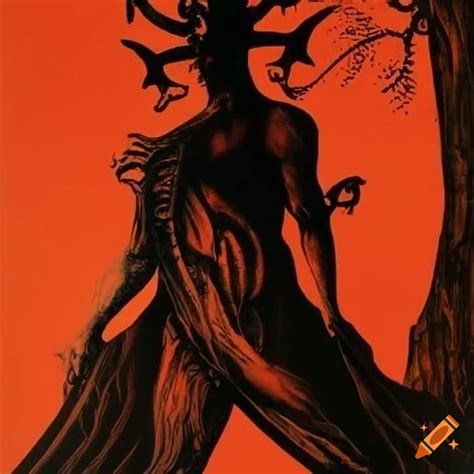 Vintage Travel Poster Artwork Of Satan Lucifer