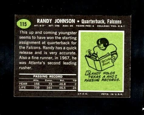 1969 Topps 115 Randy Johnson For Sale Online EBay